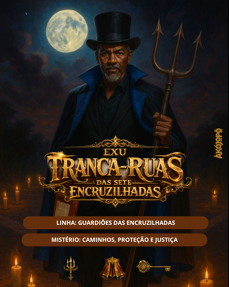 Figurinha de Exu Tranca-Ruas das Sete Encruzilhadas